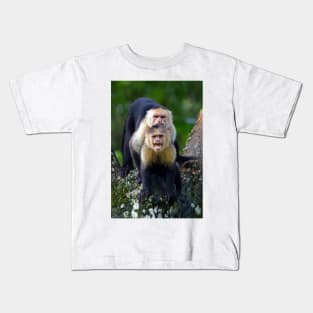 Capuchin Monkey Photobomb - Costa Rica Kids T-Shirt